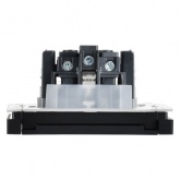 Розетка с заземлением ИЭК FORTE&PIANO FP121 16А шторки крышка винтовой зажим IP44 черный