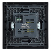 Розетка для зарядки ИЭК FORTE&PIANO FP150 USB A+C 3,1А черный