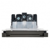 Розетка с заземлением ИЭК FORTE&PIANO FP321 16А шторки крышка винтовой зажим IP44 серый