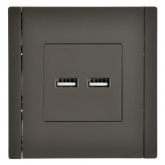 Розетка для зарядки ИЭК FORTE&PIANO FP349 USB A+A 3,1А серый