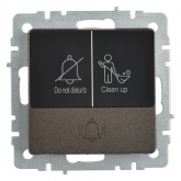 Кнопка звонка с индикацией для отелей ИЭК BRITE 10А бронза (ВС10-1-9-БрТБ)