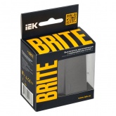 Выключатель 2-клавишный ИЭК BRITE с индикацией для отелей 10А бронза (ВС10-2-9-БрТБ)