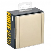 Розетка с заземлением ИЭК FORTE&PIANO FP421 16А шторки крышка винтовой зажим IP44 ваниль