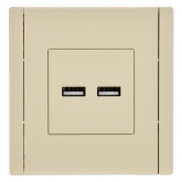 Розетка для зарядки ИЭК FORTE&PIANO FP449 USB A+A 3,1А ваниль