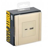 Розетка для зарядки ИЭК FORTE&PIANO FP451 USB A+C 18Вт ваниль
