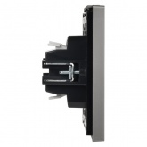 Выключатель кнопочный одноклавишный ИЭК FORTE&PIANO FP510 10А сталь