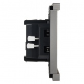 Выключатель кнопочный одноклавишный ИЭК FORTE&PIANO FP510 10А сталь