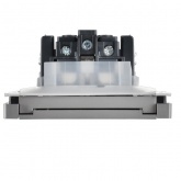 Розетка с заземлением ИЭК FORTE&PIANO FP521 16А шторки крышка винтовой зажим IP44 сталь