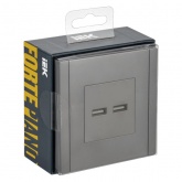 Розетка для зарядки ИЭК FORTE&PIANO FP549 USB A+A 3,1А сталь