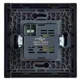 Розетка для зарядки ИЭК FORTE&PIANO FP550 USB A+C 3,1А сталь