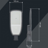 Консольный светодиодный светильник ИЭК LED ДКУ 1004-50Ш 50W 3000K IP65 серый d48mm