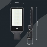 Консольный светодиодный светильник ИЭК LED ДКУ 1013-150Д 150W 5000K IP65 черный d50-60mm