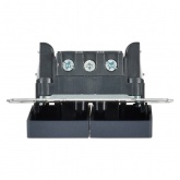 Выключатель 2-клавишный ИЭК BRITE с индикацией для отелей 10А маренго (ВС10-2-9-БрМ)