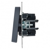 Выключатель 2-клавишный ИЭК BRITE с индикацией для отелей 10А маренго (ВС10-2-9-БрМ)