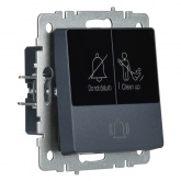 Кнопка звонка с индикацией для отелей ИЭК BRITE 10А маренго (ВС10-1-9-БрМ)