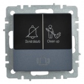 Кнопка звонка с индикацией для отелей ИЭК BRITE 10А маренго (ВС10-1-9-БрМ)