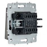 Выключатель 2-клавишный ИЭК BRITE с индикацией для отелей 10А сталь (ВС10-2-9-БрС)