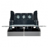 Выключатель 2-клавишный ИЭК BRITE с индикацией для отелей 10А сталь (ВС10-2-9-БрС)