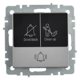 Кнопка звонка с индикацией для отелей ИЭК BRITE 10А сталь (ВС10-1-9-БрС)