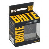 Кнопка звонка с индикацией для отелей ИЭК BRITE 10А сталь (ВС10-1-9-БрС)