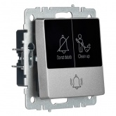 Кнопка звонка с индикацией для отелей ИЭК BRITE 10А сталь (ВС10-1-9-БрС)