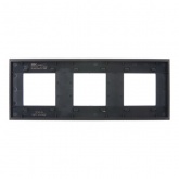 Рамка 3 поста ИЭК SKANDY SK-F23Bl стекло черный