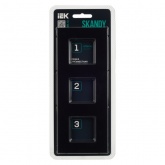 Рамка 3 поста ИЭК SKANDY SK-F23Bl стекло черный