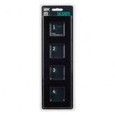Рамка 4 поста ИЭК SKANDY SK-F24Bl стекло черный