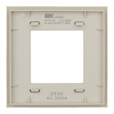 Рамка 1 пост ИЭК SKANDY SK-F21B стекло бежевый