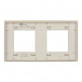 Рамка 2 поста ИЭК SKANDY SK-F22B стекло бежевый