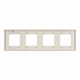 Рамка 4 поста ИЭК SKANDY SK-F24B стекло бежевый