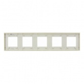 Рамка 5 постов ИЭК SKANDY SK-F25B стекло бежевый