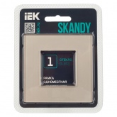 Рамка 1 пост ИЭК SKANDY SK-F21Sh стекло шампань