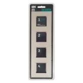 Рамка 4 поста ИЭК SKANDY SK-F24Sh стекло шампань