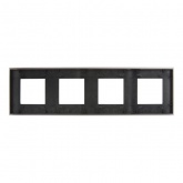 Рамка 4 поста ИЭК SKANDY SK-F24Sh стекло шампань