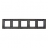 Рамка 5 постов ИЭК SKANDY SK-F25Sh стекло шампань