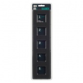 Рамка 5 постов ИЭК SKANDY SK-F25G стекло графит