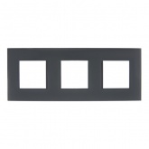 Рамка 3 поста ИЭК SKANDY SK-F23G стекло графит