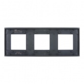 Рамка 3 поста ИЭК SKANDY SK-F23G стекло графит