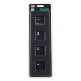 Рамка 4 поста ИЭК SKANDY SK-F24G стекло графит