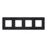 Рамка 4 поста ИЭК SKANDY SK-F24G стекло графит