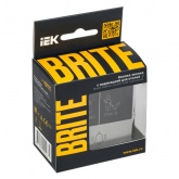 Кнопка звонка с индикацией для отелей ИЭК BRITE 10А алюминий (ВС10-1-9-БрА)