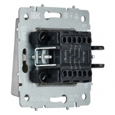 Выключатель 2-клавишный ИЭК BRITE с индикацией для отелей 10А алюминий (ВС10-2-9-БрА)