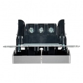 Выключатель 2-клавишный ИЭК BRITE с индикацией для отелей 10А алюминий (ВС10-2-9-БрА)