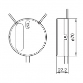 Трансформатор электронный Vossloh Schwabe 105W 220-12V круглый для галогенных ламп
