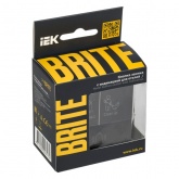 Кнопка звонка с индикацией для отелей ИЭК BRITE 10А черный (ВС10-1-9-БрЧ)