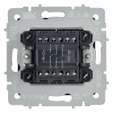 Выключатель 2-клавишный ИЭК BRITE с индикацией для отелей 10А черный (ВС10-2-9-БрЧ)