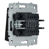 Выключатель 2-клавишный ИЭК BRITE с индикацией для отелей 10А черный (ВС10-2-9-БрЧ)