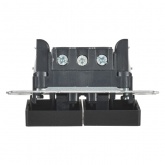 Выключатель 2-клавишный ИЭК BRITE с индикацией для отелей 10А черный (ВС10-2-9-БрЧ)