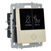 Кнопка звонка с индикацией для отелей ИЭК BRITE 10А бежевый (ВС10-1-9-БрКр)